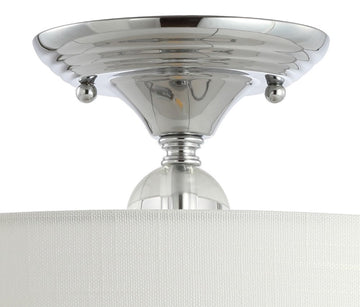 Marc 15" Metal/Crystal LED Semi Flush Mount - JONATHAN Y